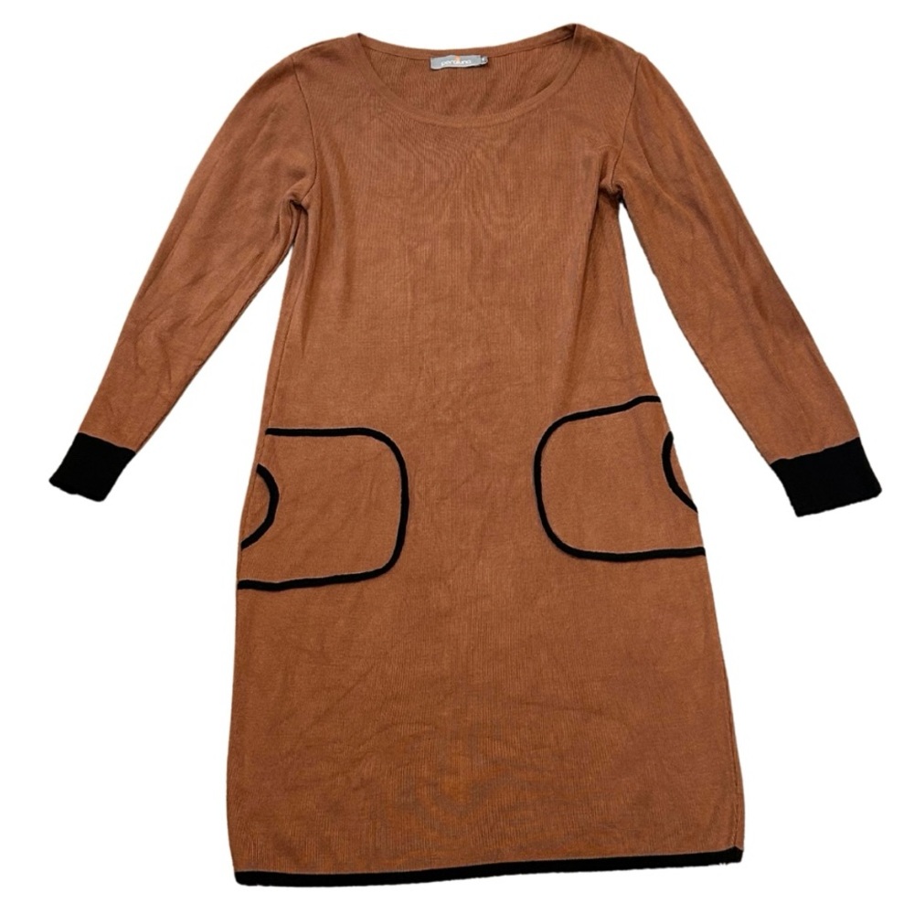 Peraluna Knit Sweater Dress | Camel/Black | Size S